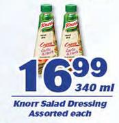 Knorr Salad Dressing Assorted-340ml Each