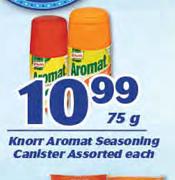 Knorr Aromat Seasoning Canister Assorted-75g Each