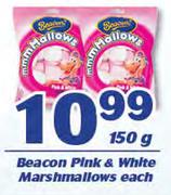 Beacon Pink & White Marshmallows-150g Each