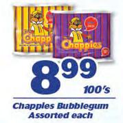 Chappies Bubblegum Assorted-100's Each