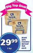 Stork 40% Country Spread Tub-1Kg Each