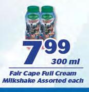 Fair Cape Full Cream Milk Shake Assorted-300ml Each