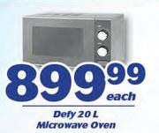 Defy 20Ltr Microwave Oven-Each