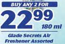 Glade Secrets Air Freshener-2 x 180ml