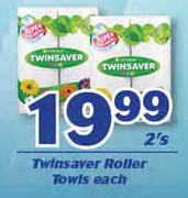 Twinsaver Roller Towels-2's Each