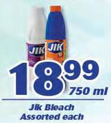 Jik Bleach Assorted-750ml Each