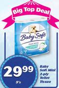 Baby Soft Mini 2 Ply Toilet Tissue-9's