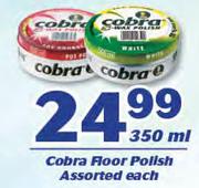 Cobra Floor Polish Assorted-350ml Each