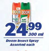 Doom Insect Spray Assorted-300ml Each