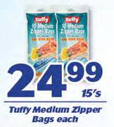 Tuffy Medium Zipper Bags-15's Each