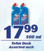 Toilet Duck Assorted-500ml Each