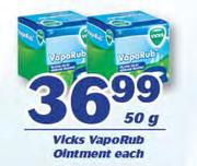 Vicks Vapo Rub Ointment-50g Each