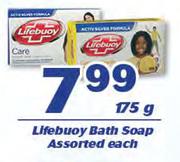 Lifebuoy bath Soap Assorted-175g Each