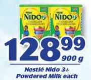 Nestle Nido 3+ Powdered Milk-900g Each