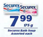 Securex Bath Soap Assorted-175g Each