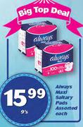 Always Maxi Sanitary Pads Assorted-9's Each