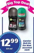 Garnier Roll On For Men Assorted-50ml Each