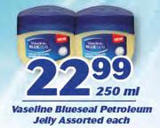 Vaseline Blueseal Petroleum Jelly Assorted-250ml Each