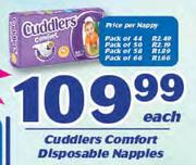 Cuddlers Comfort Disposable Nappies-Each