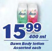 Dawn Body Lotion Assorted-400ml Each