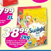 Sunlight 2-In-1 Tropical/ Spring Sensations Hand Washing Powder-2Kg Each