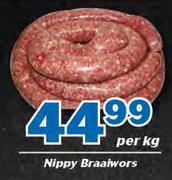 Nippy Braaiwors-Per kg