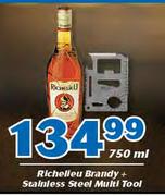 Richelleu Brandy + Stainless Steel Multi Tool-750ml