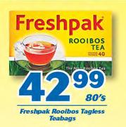 Freshpak Rooibos Tagless Teabags-80's