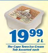 The Cape Town Ice Cream Tub-2Ltr Each