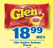Glen Tagless Teabags Pouch-100's