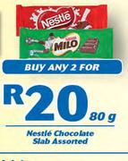 Nestle Chocolate Slab-2x80g