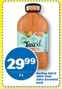 Darling Juic'd 100% Fruit Juice-3Ltr Each