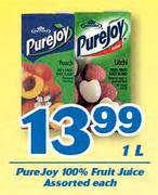 PureJoy 100% Fruit Juice-1Ltr Each