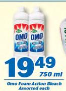 Omo Foam Action Bleach-750ml Each