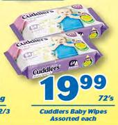 Cuddlers Baby Wipes-72's Each