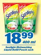 Sunlight Dishwashing Liquid Refill Pouch-400ml Each