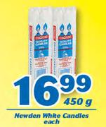 Newden White Candles-450g Each