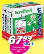Everfresh Full Cream Long Life Milk-6 x 1Ltr
