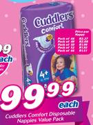 Cuddlers Comfort Disposable Nappies Value Pack-Each