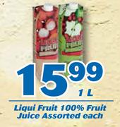 Liqui Fruit 100% Fruit Juice-1Ltr Each