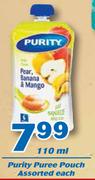 Purity Puree Pouch-110ml Each