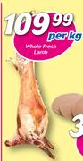 Whole Fresh Lamb-Per kg