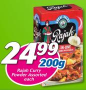 Rajah Curry Powder-200g Each