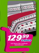 L & G 3 Piece Queen Size Comforter Assorted-Each