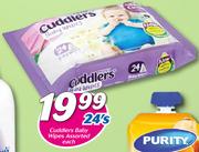 Cuddlers Baby Wipes 24’s-Each
