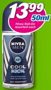 Nivea Roll On-50ml Each