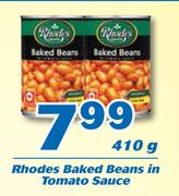 Rhodes Baked Beans In Tomato Sauce-410g