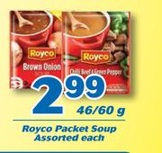 Royco Packet Soup 46/60g-Each