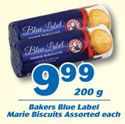 Bakers Blue Label Marie Biscuits 200g-Each