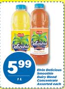 Elvin Delicious Smoothie Dairy Blend Concentrate 1L-Each